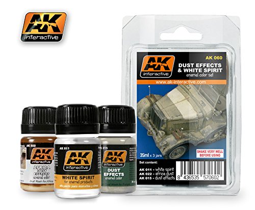 Dust Effects & White Spirit Enamel Paint Set (11, 15, 22) AK Interactive