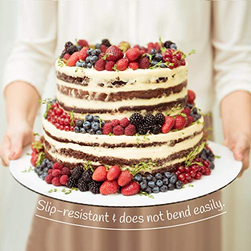 Round Cake Boards By Pro Dispose – Set Of 24 White Cake Circles – 6 Of Each Size Cake Rounds (6, 8, 10 & 12 Inches) – Ideal For Cake Decorating & Multi-Tier Stacked Cakes – Slip Resistant & Food Safe - Thumbnail 5