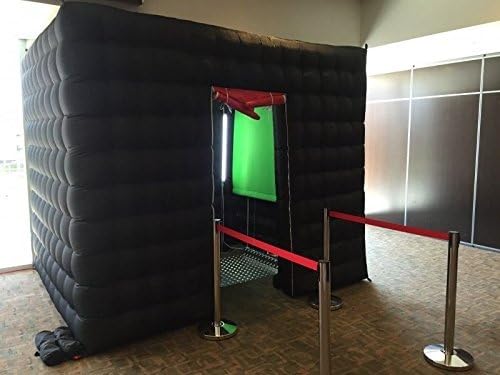 AmazingsportsTM Inflatable Portable Photo Booth For Hire For Rental For Party With LED Light And Controller With Inner Air Blower (Two Doors)