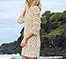Jeasona Women’s Bathing Suit Cover Up Crochet Lace Bikini Swimsuit Dress (Beige, L)