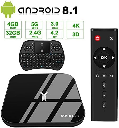 Android 8.1 TV Box,Dolamee Y2 Smart TV Box 4GB RAM 32GB ROM Amlogic S905Y2 Quad-core Cortex-A53 3D True 4K Media Player Support 2.4G/5G Dual Band WiFi Bluetooth 4.2 with Mini Keyboard