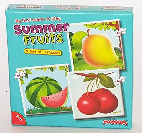 Masoom First Puzzle - Set of 3 Puzzles - Summer Fruits