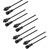 ALITOVE 3 Pin Waterproof Electrical Connectors Xconnect Pigtail 18AWG 6in/15cm Extension Cable Compatible with ASIN B0923SDR5T B0CM95W84B B0CW9NQ12K B0CM976SKW WS2811 Halloween Christmas Light(5-Pair)