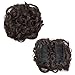 Combs Clip in Bun Claw Jaw on Updo Hairpiece Extensions Wavy Donut Chignons Wrap Around Scrunchy-medium brown