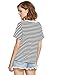 Romwe Women's Summer Short Sleeve Casual Tee T-Shirt Top Black Rose Patch S