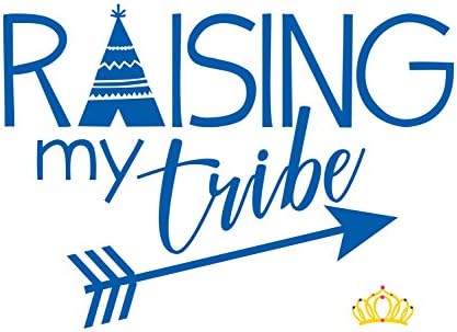 Raising My Tribe Vinyl Decal for Car, Cup, or Laptop - Azure Blue, 3.5 in x 5 in