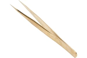 ZAICOLER Brass Tweezers, Accuracy Tip Anti Magnetic Multifunctional Portable Ergonomic Tweezers for Jewelry Making Watch Repa
