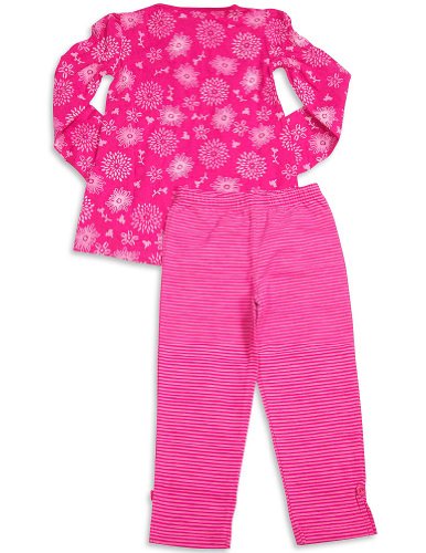 Sweet Potatoes - Little Girls's Long Sleeve Floral Legging Set, Fuchsia 30976-5