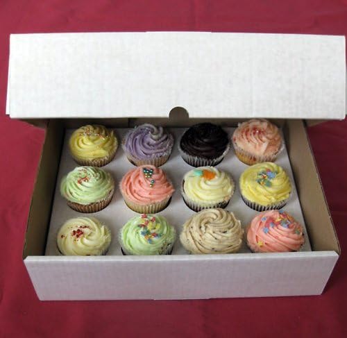 10 x Strong Cupcake Muffin Mince Pie Fairy Cake Box, holds 12 ** 4" DEEP **