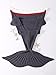 iEFiEL Handcrafted Mermaid Tail Living Room Blanket Crochet Sleeping Bags for Kids and Adult Gray Shark Kid Size One Size