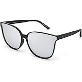 LVIOE Oversized Polarized Sunglasses for Women Trendy Large Cat Eye UV Protection Shade LS1627s