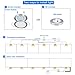 Kuniwa LED Under Cabinet Lighting Kit, Kitchen Puck Lights Dimmable 2W 1080lm Under Counter Lighting, Hand Wave Activated Switch Closet Lights, 3000K Warm White, Set of 6, All Accessories Included
