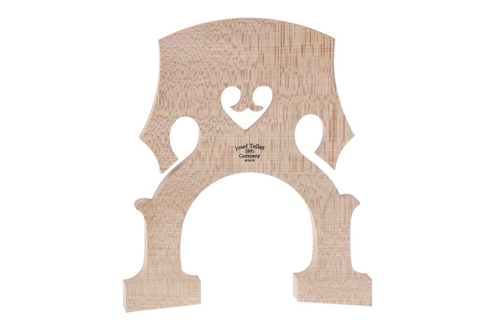 Plate bass bridge, double bass bridge model Bubenreuth 4/4 foot width 160, Made in Germany