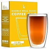 Kitchables Double Wall Glass Coffee Mugs Set of