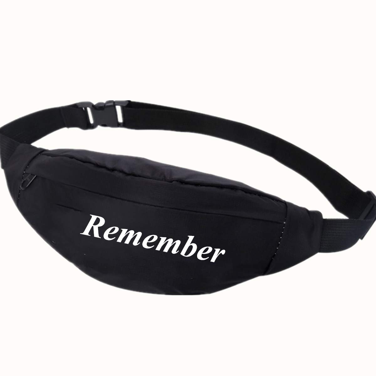 Remember your beauty，Ultra-Light，Waterproof, one-Shoulder Satchel,Waist Packs (Black)