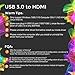 USB to HDMI Adapter, USB 3.0 to HDMI 1080P HD Audio Video Cable Converter, Audio Output for Multiple Monitors, Compatible with Windows 10/8.1/8/7 (Grey)