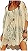 Hippie Boho People Embroidery Floral Lace Crochet Mini Party Dress Tops