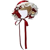 COSDREAMER Girls Women Victorian Bonnets Lace Flowers Tea Party Hats