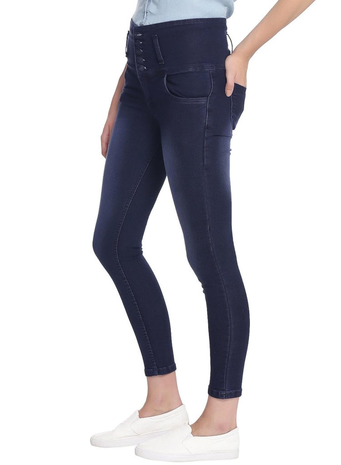 broadstar women denim blue jeans