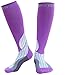 Blitzu Compression Socks 15-20mmHg for Men & Women BEST Recovery Performance Stockings for Running, Medical, Athletic, Edema, Diabetic, Varicose Veins, Travel, Pregnancy, Relief Shin Splint S/M Purple
