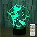 Witch Lamp with Remote Controller LED Touch 7 Colors Changing Table Desk Lamp Optical Illusion Light Halloween Decorations Night Light for Halloween Witch Kids Lamp Halloween Led Lights