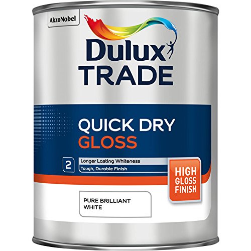 Dulux Trade Quick Dry Gloss Paint Pure Brilliant White 1L Amazon.co.uk