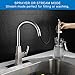 Kitchen Sink Faucet-Arofa A03LY Single Handle Brushed Nickel Stainless Steel gooseneck Kitchen faucets with Pull Down Sprayer