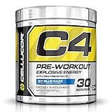 Cellucor C4 Pre Workout Supplements with Creatine, Nitric Oxide, Beta Alanine and Energy, 30 Servings, Icy Blue Razz