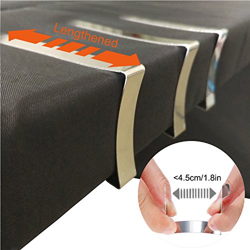 GUSTYLE 12 Packs Tablecloth Clips, Stainless Steel Table Cover Clamps to Keep Your Tablecloth Stable and Smooth - Thumbnail 2