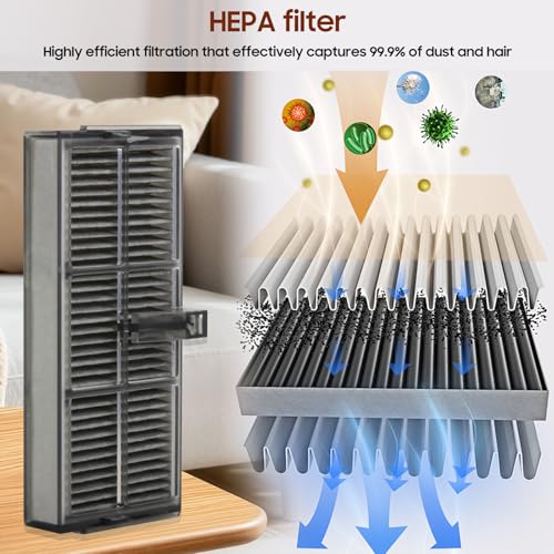 23pcs Accessories for Dreame X40 Ultra Complete / X40 Master / L40 Ultra/Mova P50 Pro Ultra Robot Vacuum Cleaner, 1 TriCut Brush 4 Filters, 6 Side Brushes, 4 Cleaning Cloths, 6 Bags