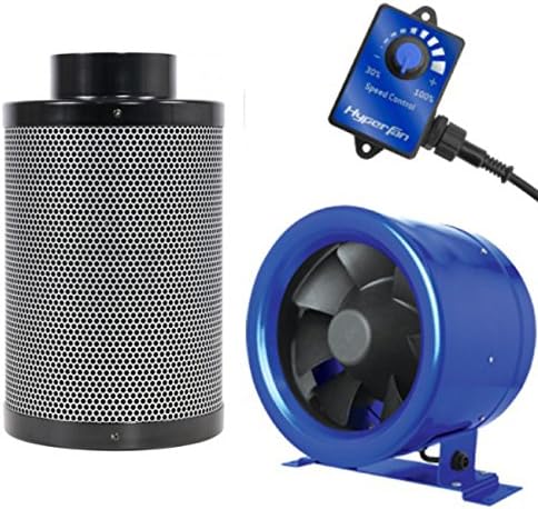 Hyper Fan 6" Inch and Black Ops 6" x 16 " Carbon Filter Combo Package Kit