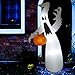 Sunlit 8 Ft Halloween Inflatable Outdoor Scary Ghost with Pumpkin with Blower and Adapter, Inflatables for Home Yard Garden Indoor Porch Outdoor Decoration Halloween Party, Trick or Treat Night