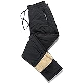 Wirltte Mens Warm Fleece Sweatpants Winter Joggers Pants Sherpa Lined Athletic Sweatpants with Zipper Pockets