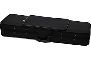 aqxreight 4/4 Violin Hard Case with Foam Padding OxFabric Protective Storage Box for Violin Accessories Compact Rectangle Des