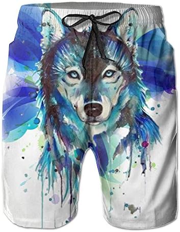 Watercolor Galaxy Animal Of Wolf Beach Pants Slim Colors Men Board Shorts For You