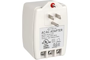 WUYELIN 24VAC 50VA Wall Transformer with PTC Fuse Compatible with All Versions of Doorbell，Nest, Ecobee, Sensi and Honeywell Thermostat,Water Solftener,Screw Terminal Output