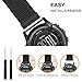 Fintie Band for Garmin Fenix 5X Plus/Tactix Charlie Watch, Nylon Sport Loop Replacement Strap Bands with Adjustable Hook‑and‑Loop Fastener for Garmin 3 HR/5X/5X Plus/Tactix Charlie Smartwatch, Black