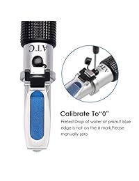 Refractómetro Brix para Homebrew Beer Wort, iTavah Dual Scale Compensación automática de temperatura Higrómetro de gravedad específica 0-32% con ATC