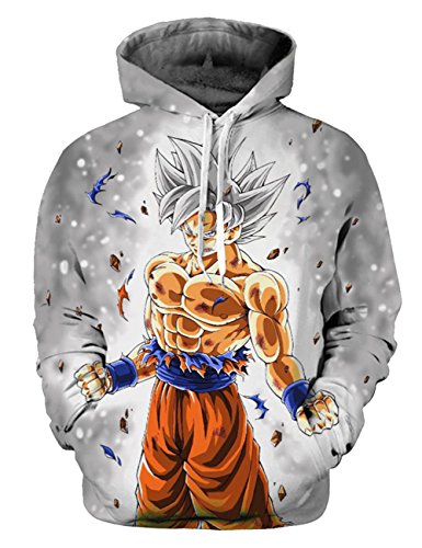 YJQ Unisex 3D Print Dragon Ball Z Pullover Hoodie Long Sleeve Hooded Sweatshirt Sportswear with Pockets(M Color-08)
