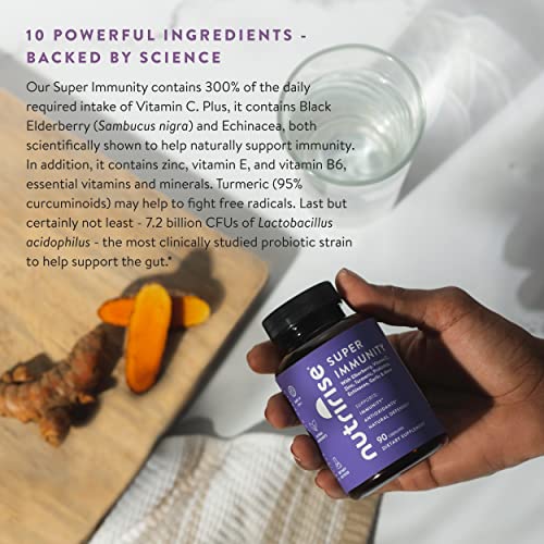 NutriRise Immunity Complex Immune Support Supplement, Vitamin C, E, B6