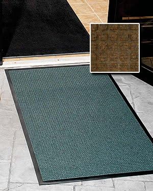 Heavy Duty Entry Door Mat For Home - "FloorGuard" - 2' x 3' - Brown - All Purpose Floor Protection Matting - Effective Waffle Style Surface Design