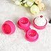 DZT1968 Cute Cartoon Strawberry Cake Cream Shape Contact Lens Case Box Set with Holder (Hot Pink)