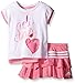 adidas Baby Girls' Top and Skort Set, White, 24 Months