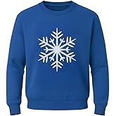 Tstars Big White Snowflake Christmas Sweatshirt - Festive Holiday Sweater Style Pullover for Toddler & Youth Kids 4T