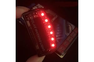 KAGOR 6 LED Car Alarm Warning Light Fake Dummy Solar Power Simulated Security Anti-Theft Flashing Light Car Burglar Alarm Light (Red)