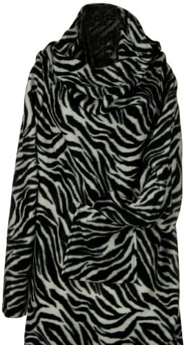 Polar Fleece Sleeved Blanket - Black Zebra OSFM