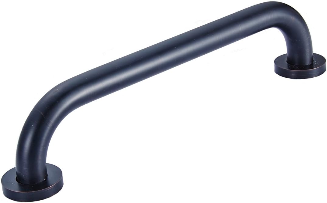 Aothpher Home Care 16 inch Brass Bath Grip Towel Handle Rail Grab Bar for Bathtub and Shower Black, Oil Rubbed Bronze