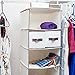 Lovotex 6 Shelf Foldable Closet Hanging, Space Saver Hanging Dresser with 3 Large and 2 Small Drawers – for Clothes, Underwear, Socks and Towels 43
