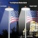 FEELLE 32 LED Solar Powered Flag Pole Light, Waterproof Super Bright Solar Flagpole Lights Outdoor Dusk to Dawn Light for Most 15 to 25 Ft Flag Pole Auto On/Off Night Light