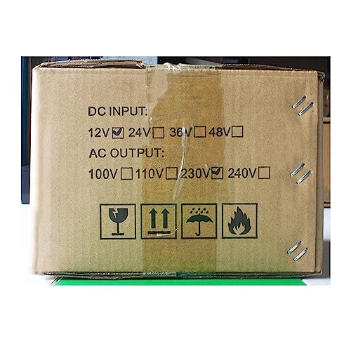 ETREPOW 1000 W/2000 W Inverter 12 V 220 V Pure Wave with Remote Control, 2 EU Sockets, 2 USB + Type-C Ports, for Household Appliances, Caravans, Camping Voltage Converter.